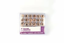 Tampon en bois Alphabet 26 pièces