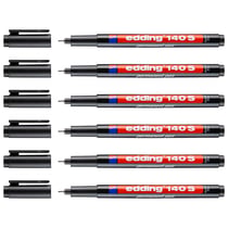 Lot de 6 marqueurs permanents - EDDING - Noir - Pointe extra fine 0,3 mm