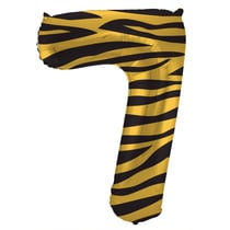 Ballon Aluminium Hélium Tigre Chiffre 7 - 86 cm