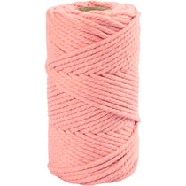 Cordon pour macramé, L : 55 M, d 4 mm, rose, 330 gr/ 1 rouleau