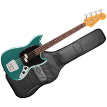 American Professional Classic Mustang Bass Split Single RW Faded Sherwood Green Metallic + Housse Fender