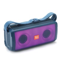 Enceinte Bluetooth Portable LED Couleur Fil Sans Fil Super Basses Autonomie Longue Bleu YONIS