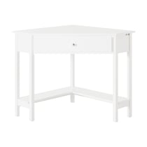 SoBuy FWT31-W Table Bureau d'Angle Bureau informatique Secrétaire avec Tiroir