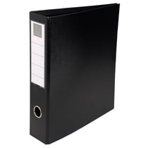 Classeur rembordé PVC 4 anneaux en D de 50mm en 3ème de couverture - A4 maxi - Noir - x 10 - Exacompta