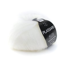 Pelote de laine à tricoter MELODIE - Plassard 10 Blanc