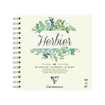 Carnet à spirale Herbier - 21x21cm - 64 pages - Clairefontaine