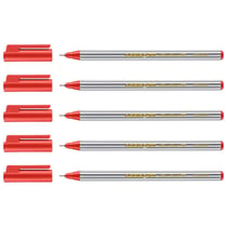 Lot de 5 feutres fins EDDING Office Liner - Rouge - Pointe 0,3 mm