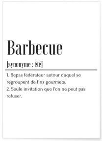 Affiche Définition Barbecue | A3 : 29,7x42cm