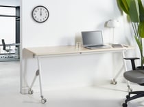 Bureau pliable Panneau de particules mélaminé (MFC) Marron clair BENDI - Beliani