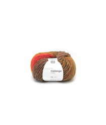 Pelote de laine à tricoter CREATIVE MELANGE CHUNKY - Rico Design 039 Curry-vert