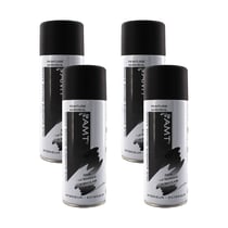 Lot de 4 bombes de peinture noir mat 330ml - Amt