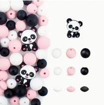 Ensemble de 47 perles en silicone fabrication bijoux fantaisies, attache tétine PANDHA 585972