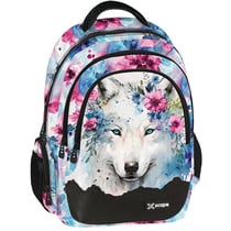 Sac à dos Loup Floral 42 CM - 2 compartiments