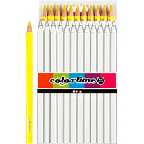 Crayons de Couleur Colortime, L : 17,45 cm, mine 5 mm, JUMBO, jaune, 12pièces/ 1 Pq.