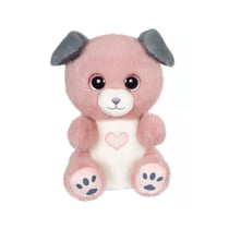 Peluche - Peluche Chien CANDY rose poudré et gris – Cutydoos Love – 23 cm
