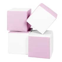 Lot cubes XXL mousse 4 pcs blanc, rose