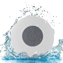 Enceinte Bluetooth Waterproof Kit Mains Libres Iphone Smartphone Tablette Blanc