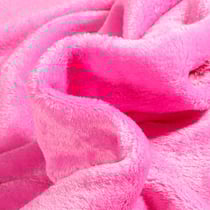 Tissu Doudou uni Rose bonbon