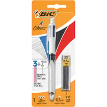 Stylo + recharge mine HB - 3 Couleurs + Porte-Mine + Gomme -  Bic