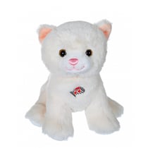 Peluche - Dogz & kats sonores 18 cm - chat blanc