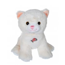 Peluche - Peluche Dogz & kats sonores 18 cm - chat blanc