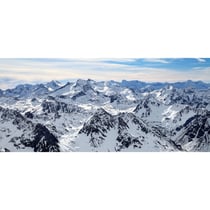 Tableau sur toile vue sur le pic du midi en hiver 45x135 cm