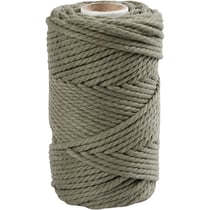 Cordon pour macramé, L : 55 M, d 4 mm, vert mousse, 330 gr/ 1 rouleau