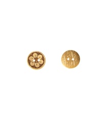 Lot de 3 boutons coco gravé fleur