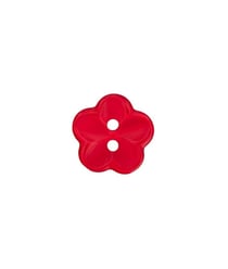 Carte de 4 boutons Fleurs Blanches 12mm - Union Knopf Rouge
