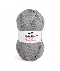 Laine à tricoter BABYLUX de Cheval Blanc Gris (058 - FLANELLE)
