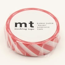 Masking Tape - Rayures Rouge vif - 7 m x 15mm