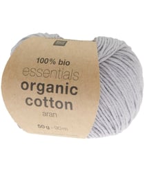 Coton à tricoter Essentials Organic Cotton aran - Rico Design 35 Bleu Lavande
