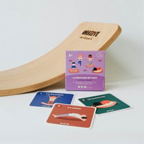 Planche d'équilibre - 10 cartes de yoga - Observe Montessori