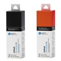 4 feuilles de transfert pour Mug Press - Noir + Rouge