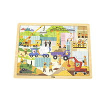 Puzzle en bois 48 pièces – Zone de construction – Viga Toys