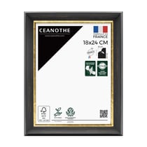 Cadre photo Pandore noir doré 18x24 cm