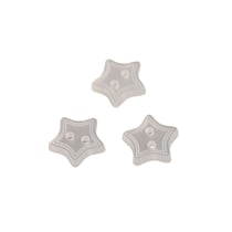 Bouton 2 trous étoile blanc 13mm