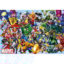 Puzzle comics heros marvel : hulk spider man flash captain american 1000 pieces - collection super heroes - educa 15193