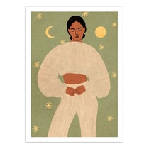 Affiche 30x40 cm - Stars and moon - Lemon Fee