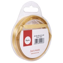 Ruban de satin, 7 mm, rouleau 10 m, or