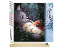 Peinture par Numéro Figured'Art - Souris et petite Fille - Kit de Loisir Créatif DIY Numéro d'Art Complet - 40x50cm toile roulée + châssis en bois à monter