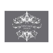 Pochoir sérigraphie Design Vintage, A4, 1 pochoir + spatule, 1 pce.