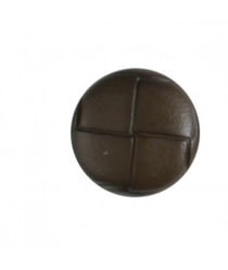 Carte de 2 boutons capitonnés noir 20mm - Distrifil Marron
