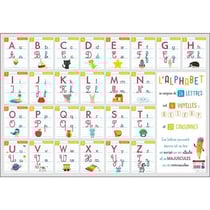 Poster pédagogique - J'apprends à écrire - Alphabet - 52x76cm - Bouchut