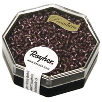 Delica-rocailles, 1,6mm transparent Rainbow, boîte, violet, 6g