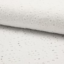 Tissu Broderie anglaise Deluxe n°050 sur fond Blanc