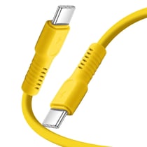 Forever Câble de Charge 3A et Synchro USB-C vers USB-C 60W 1,8m Jaune