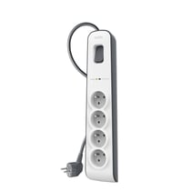 Belkin Multiprise Parafoudre 4 Prises avec Protection Surtension et Cordon 2 m Blanc / Gris
