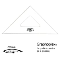 Graphoplex - Equerre 45° 3 bords anti-taches 16 cm
