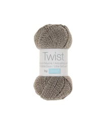 Pelote à tricoter TWIST - 100gr - Trimits 08 Marron/blanc
